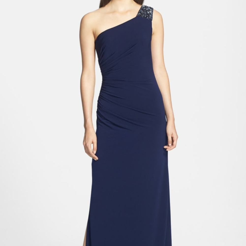 Laundry by Shelli Segal Blue Gown Embellished